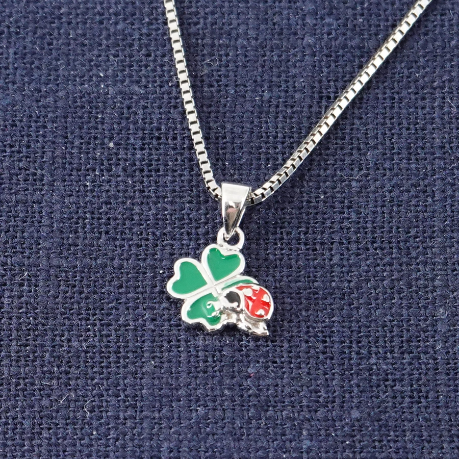 trendor Kinder-Halskette Silber 925 Collier mit Glücksbringer silver