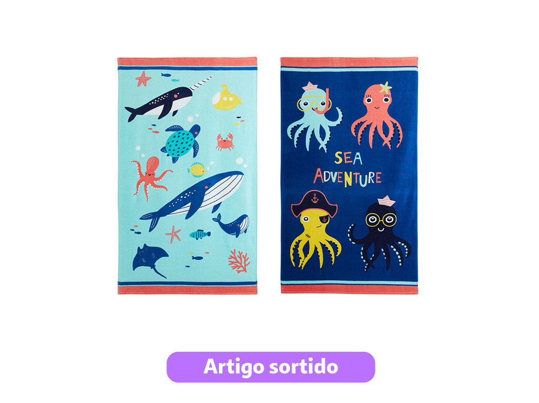 TOALHA PRAIA INFANTIL ACTUEL AVELUDAD 320G 70X120CM MODELOS SORTIDOS