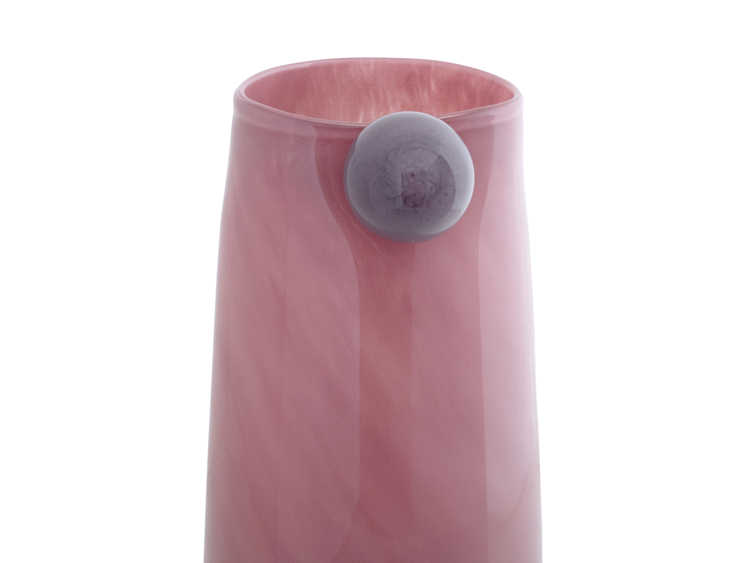 Vase Bolita glass large soft pink w. soft purple