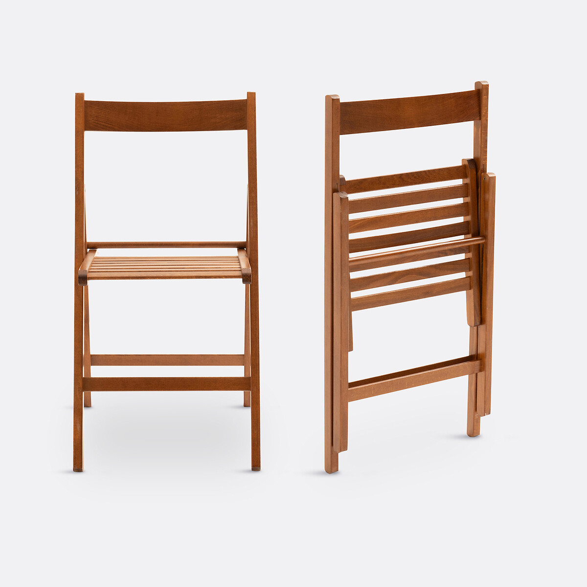 SO'HOME<br>Conjunto de 2 cadeiras dobráveis, faia maciça, Yoann