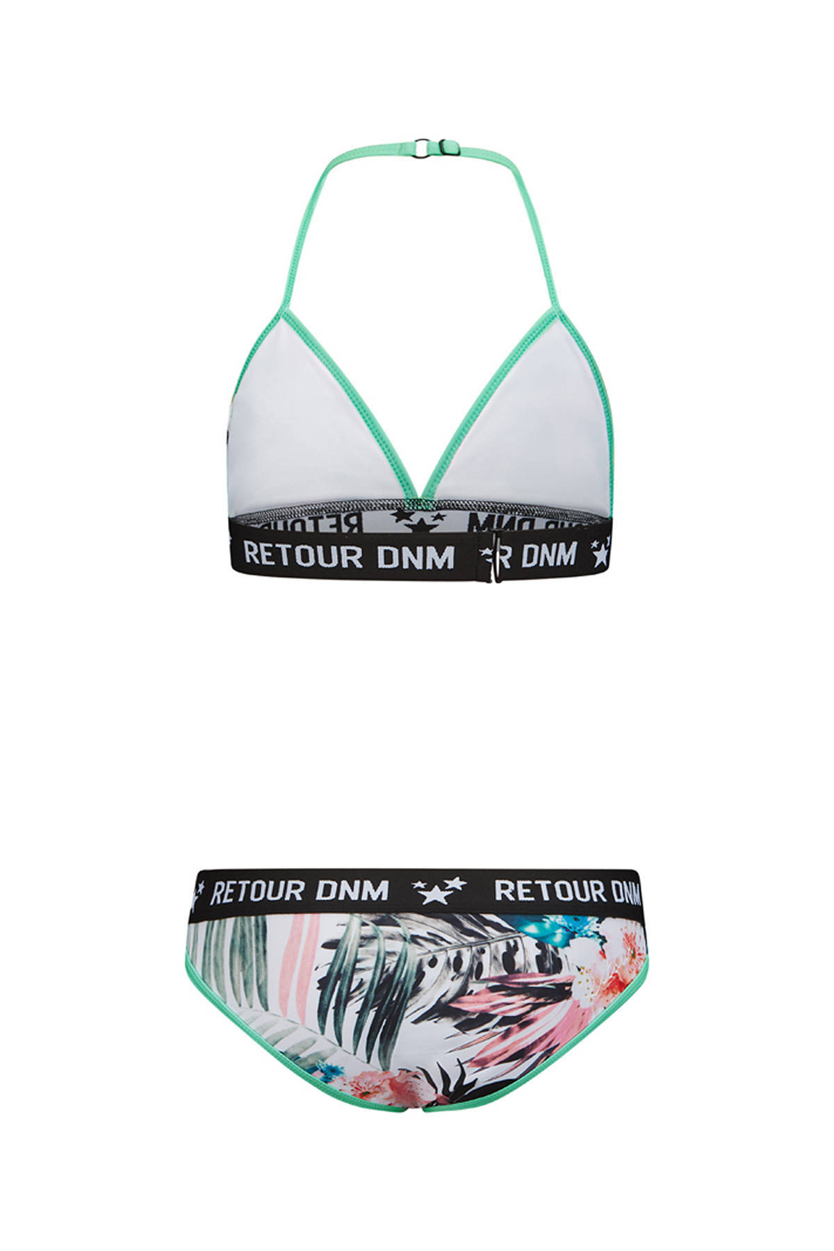 Retour Jeans triangel bikini Lavina groen/zwart/roze