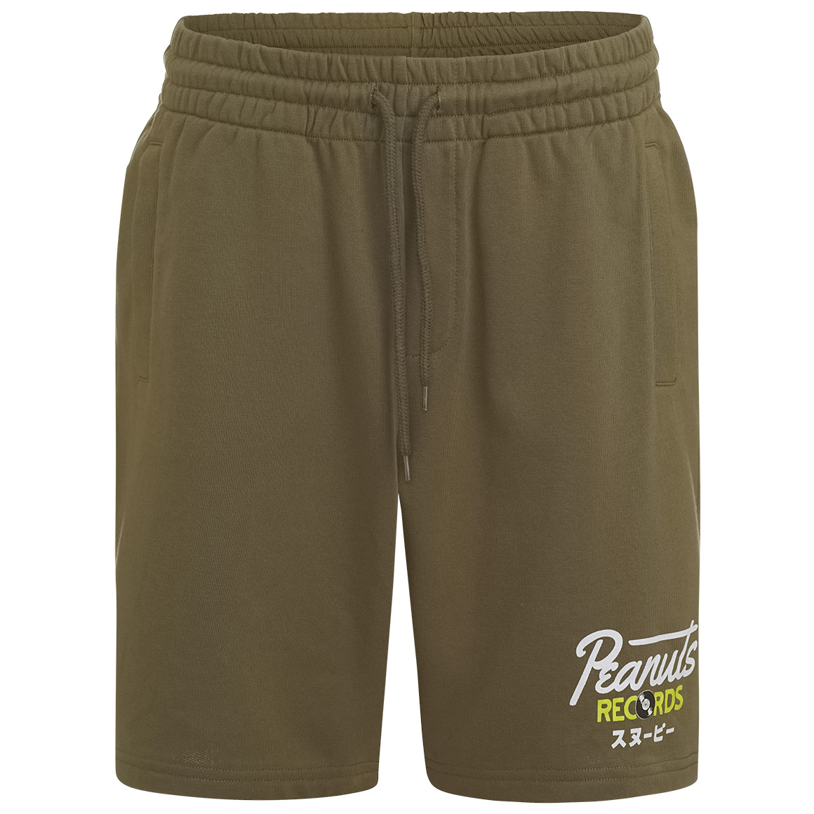 Jonas Nielsen Peanuts Joggingshorts mit Print dunkeloliv
