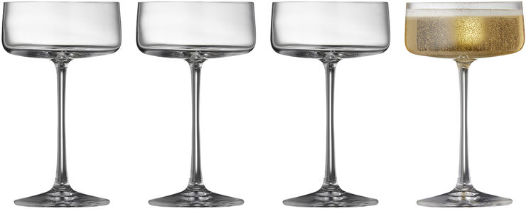 Lyngby Glas Champagneskål Zero 26 cl 4 stk. Clear