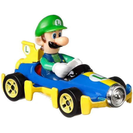 Hot Wheels Mario Kart Replica 1:64 Die-Cast Luigi