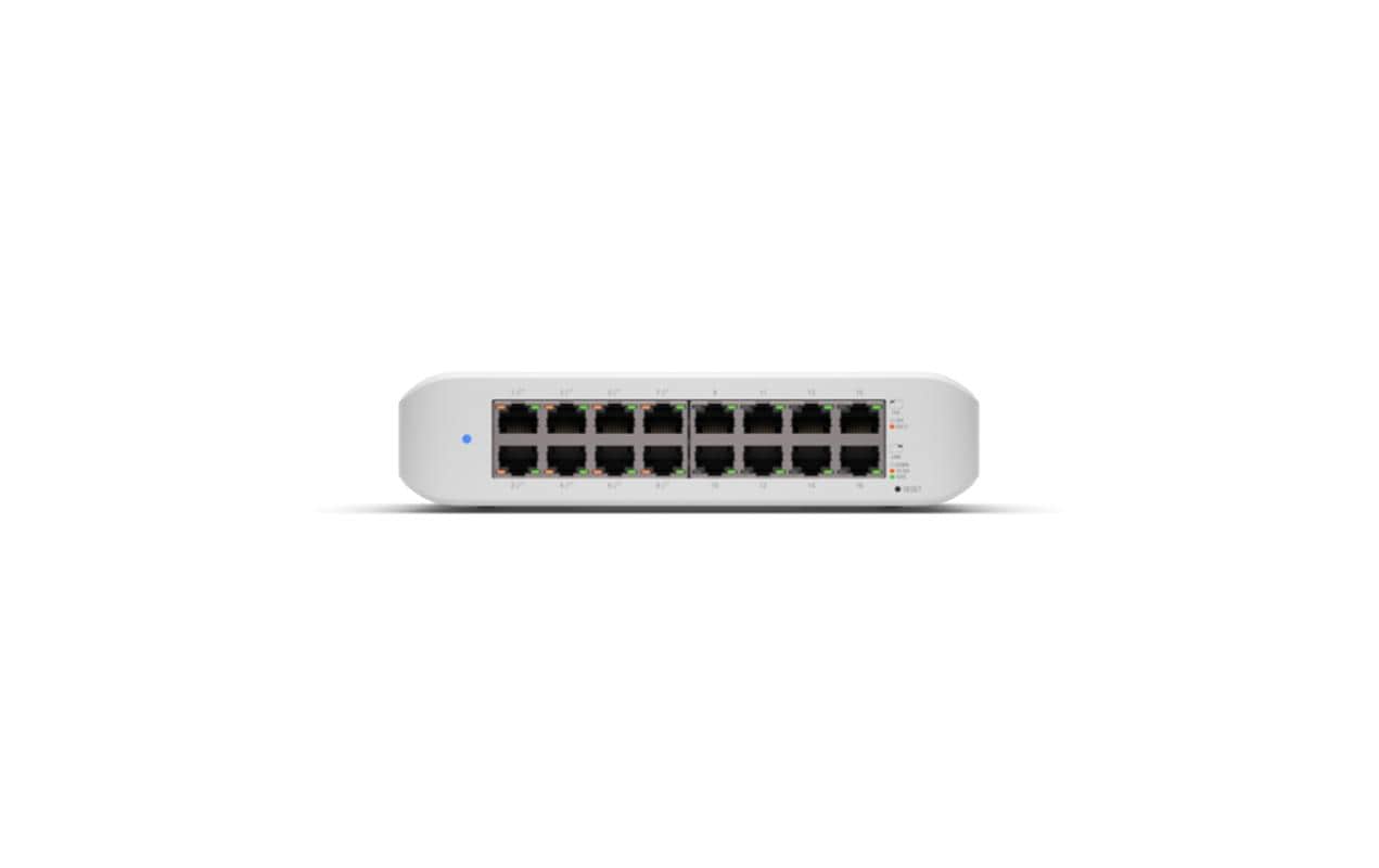 PoE+ Switch UniFi USW-Lite-16-PoE 16 Port<br>UniFi USW Lite PoE 802.3af/at 16-Port Gigabit Switch mit Layer2 Funktionen
