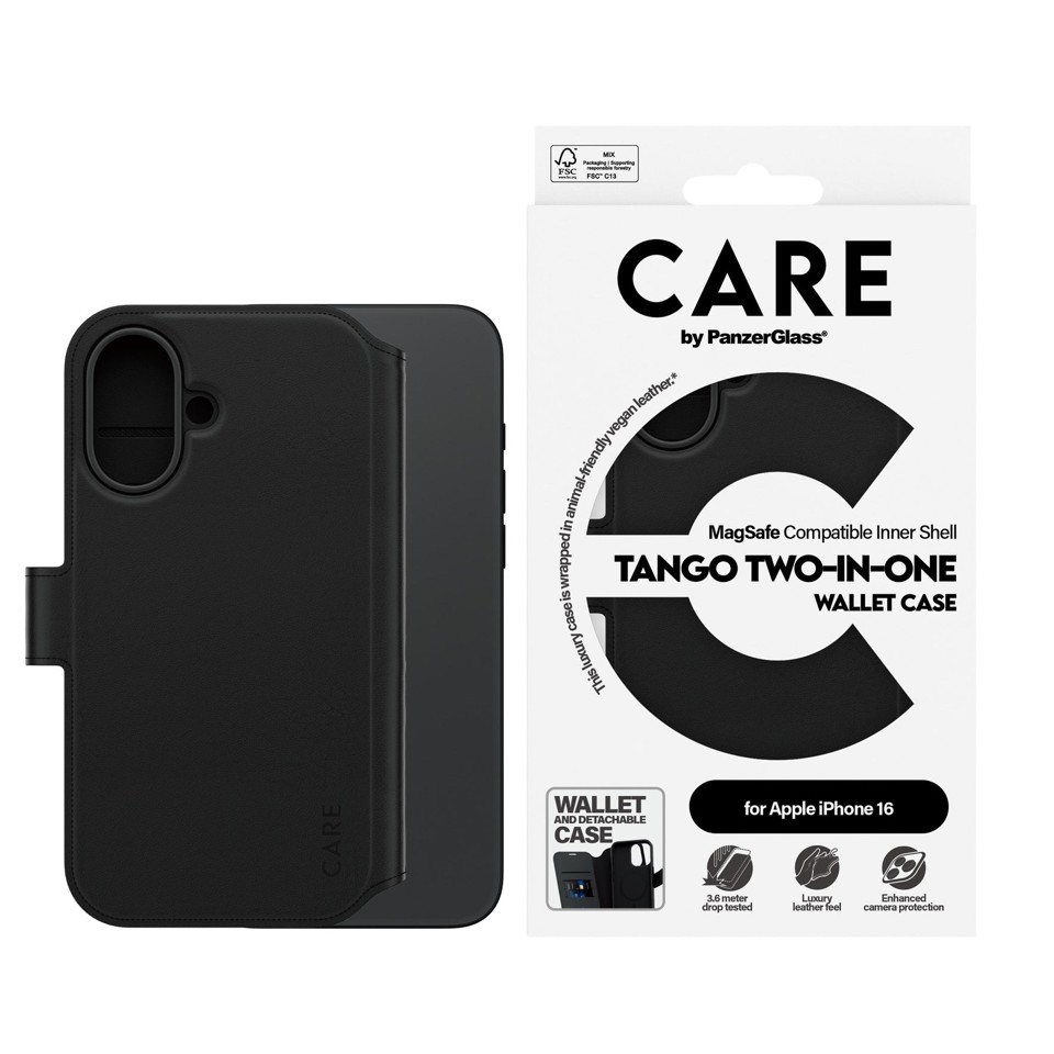 CARE by PanzerGlass - CaseTo-i-en-pung med MagSafe - iPhone 16