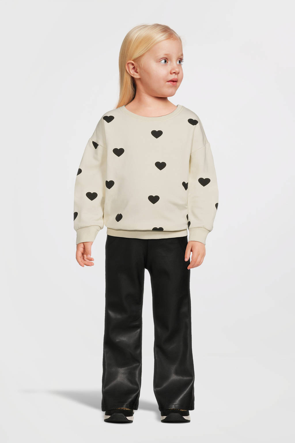 NAME IT coated broek NMFPOLLY zwart