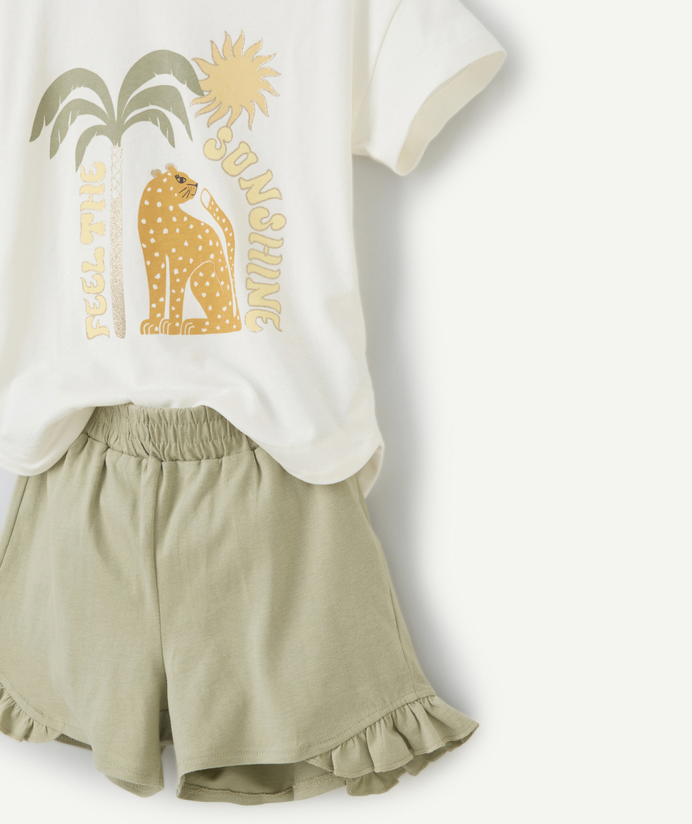 pyjama fille en coton bio avec motif léopard