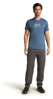 T-shirt Technique Icebreaker Merino 150 Tech Lite Adventure Ride Bleu
