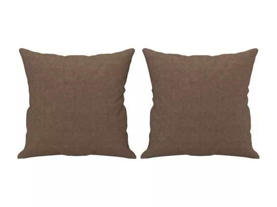 Ensemble de canapés 3 pcs avec coussins marron tissu