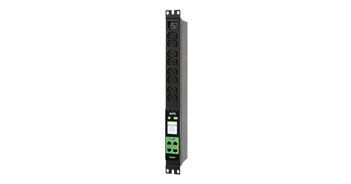 APCEasy PDU Metered 1U 16A 230V  (Zwart, 8x C13, EPDU2016M)