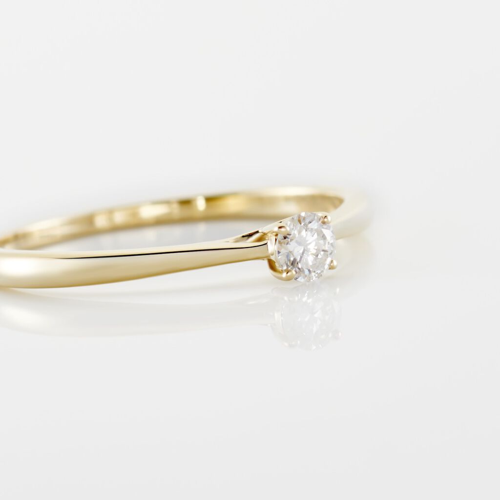 Bague Solitaire Aphrodite Or Jaune Diamant