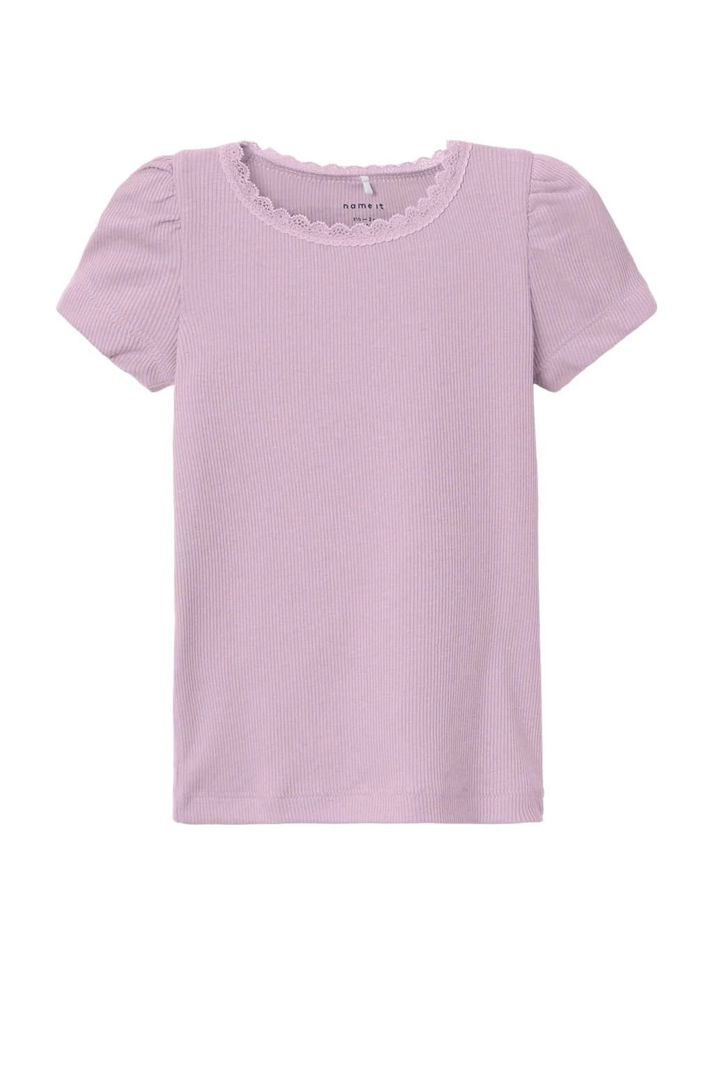NAME IT t-shirt rib gebreid roze
