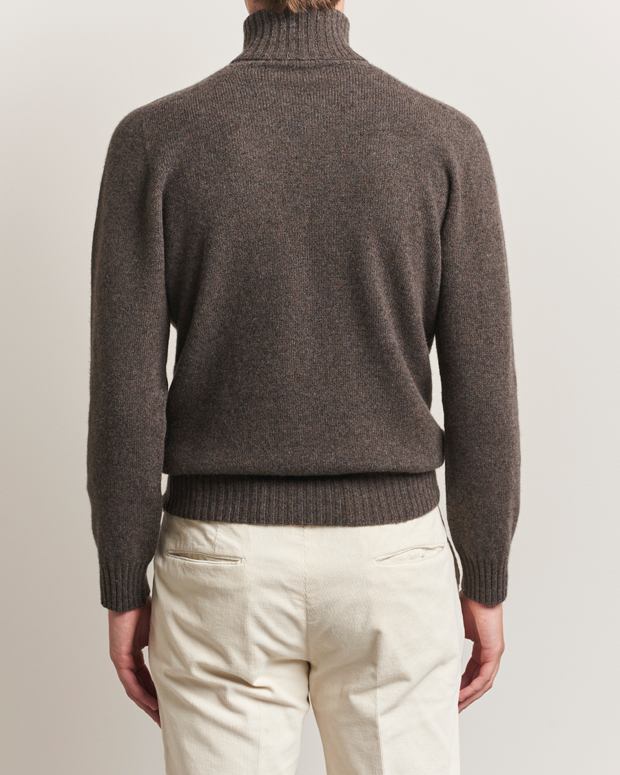 Altea Wool/Cashmere Rollneck Dark Brown Melange