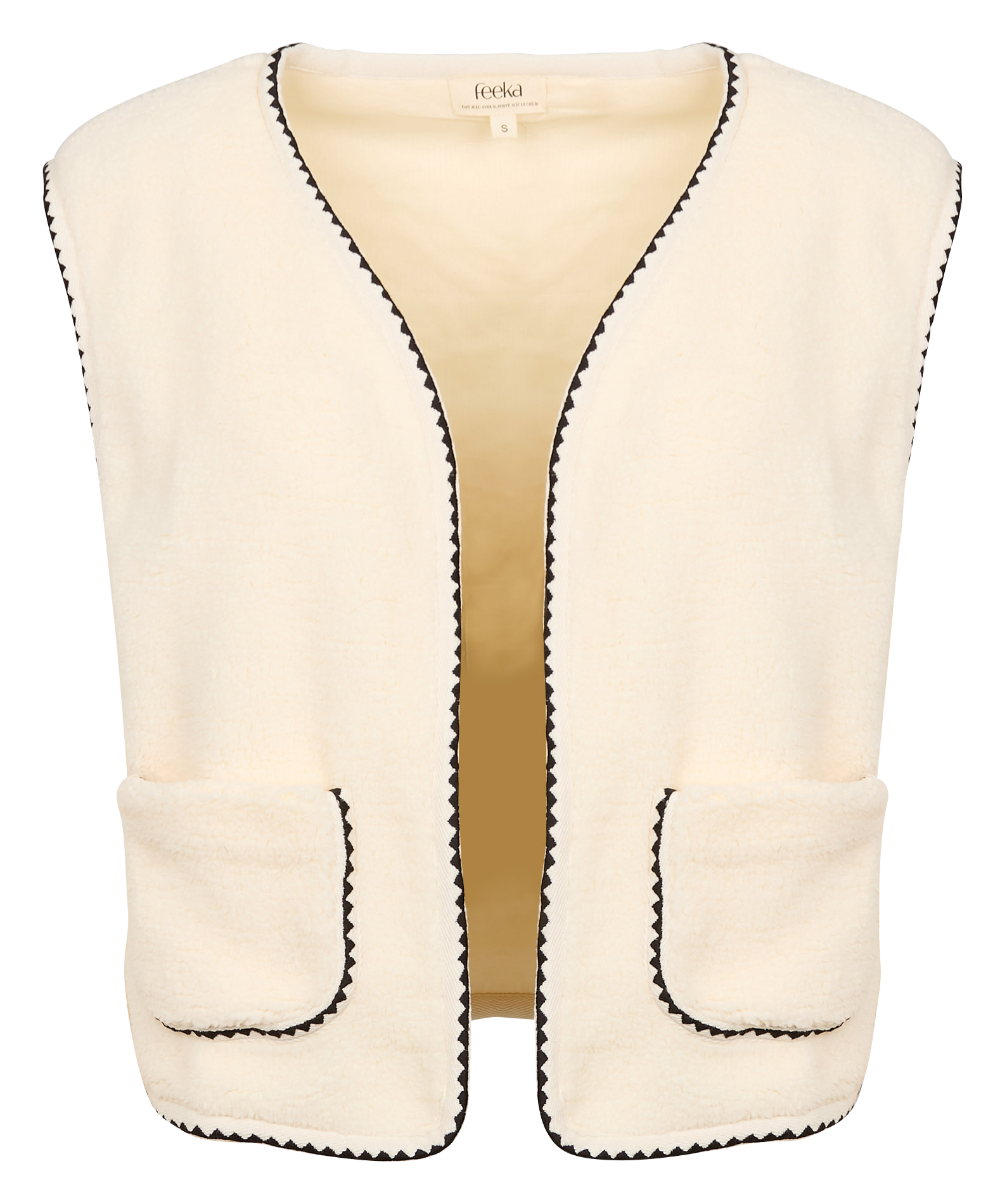 MANON - Veste sans manches en coton mélangé | Blanc