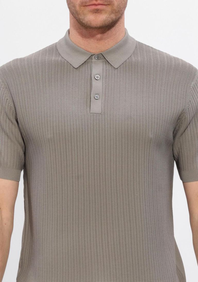 taupe gentiluomo polo polo 3 buttons ss