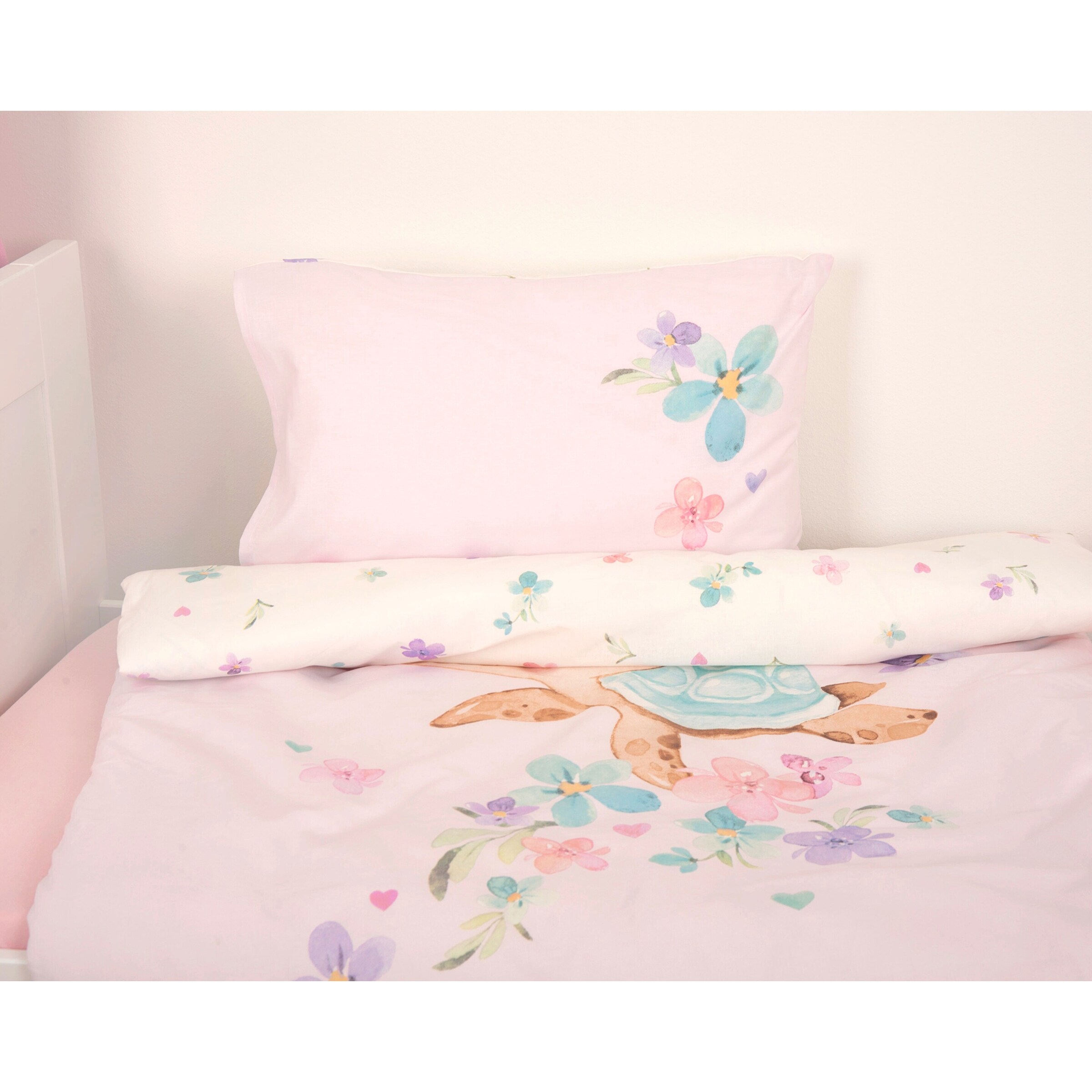 Baby Best Renforcé Wende-Bettwäsche Little turtle 40x60 / 100/135 cm