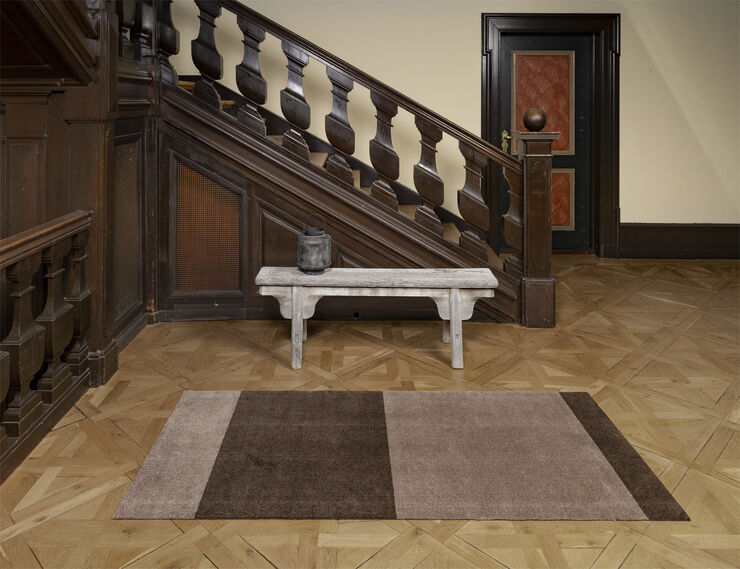 Tica Copenhagen Løber, 90x200 cm, stripes-horizon sand/brun Sand/brun