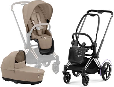Cybex e-Priam Duovogn, Cozy Beige/Chrome Black