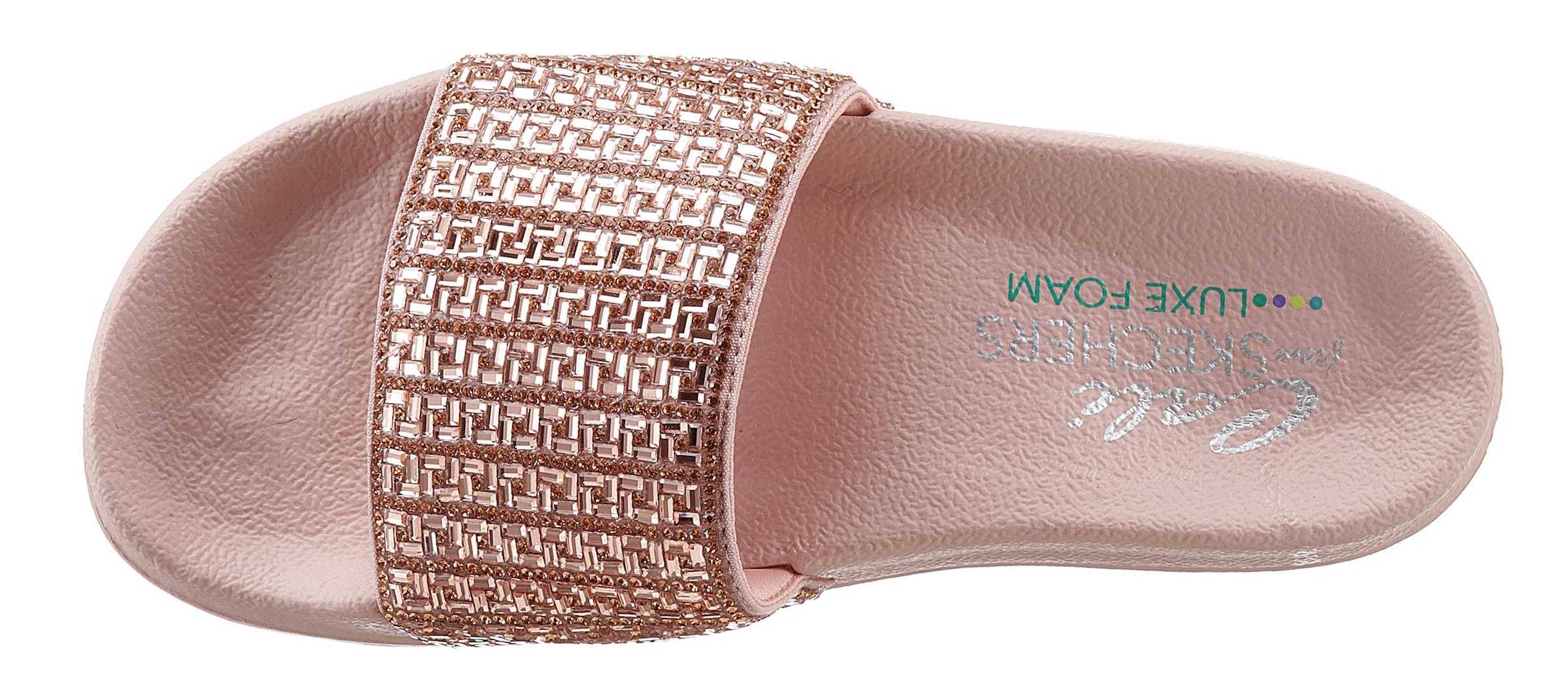 Skechers Pantolette »POP UPS NEW SPARK«  , Sommerschuh, Schlappen mit funkelnder Bandage