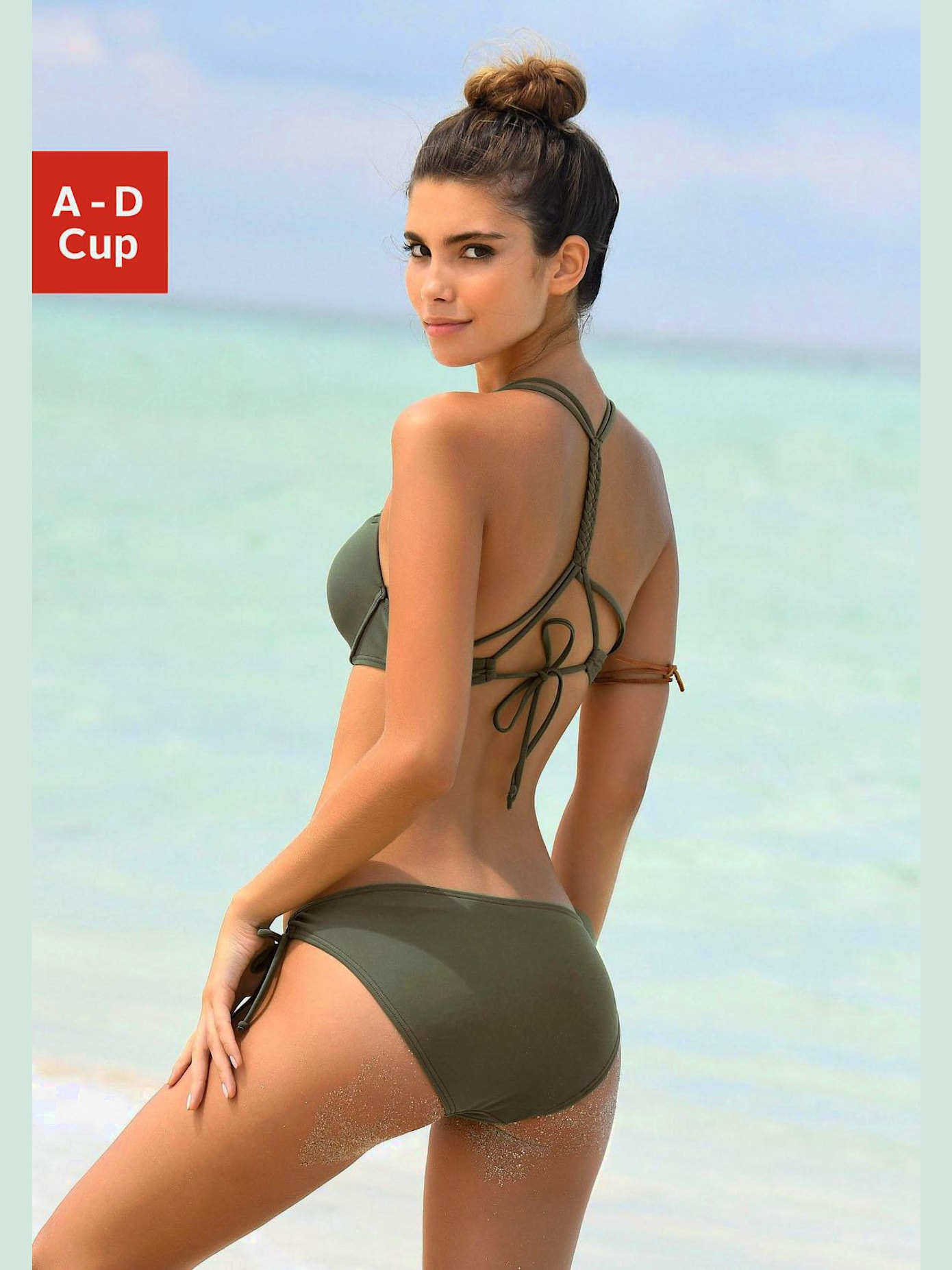 Bikini push-up détails tressés au dos