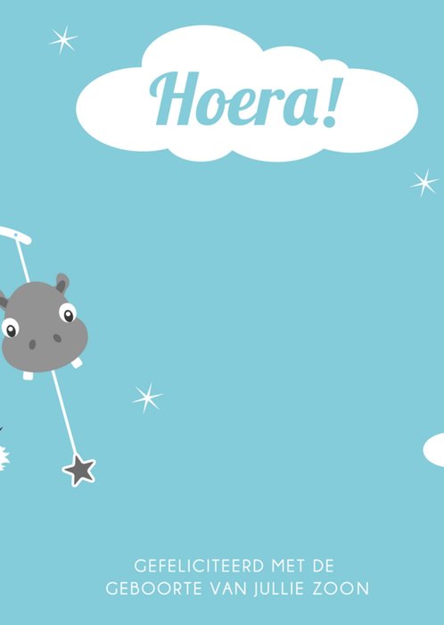 Paperclip | Geboortekaart | dieren