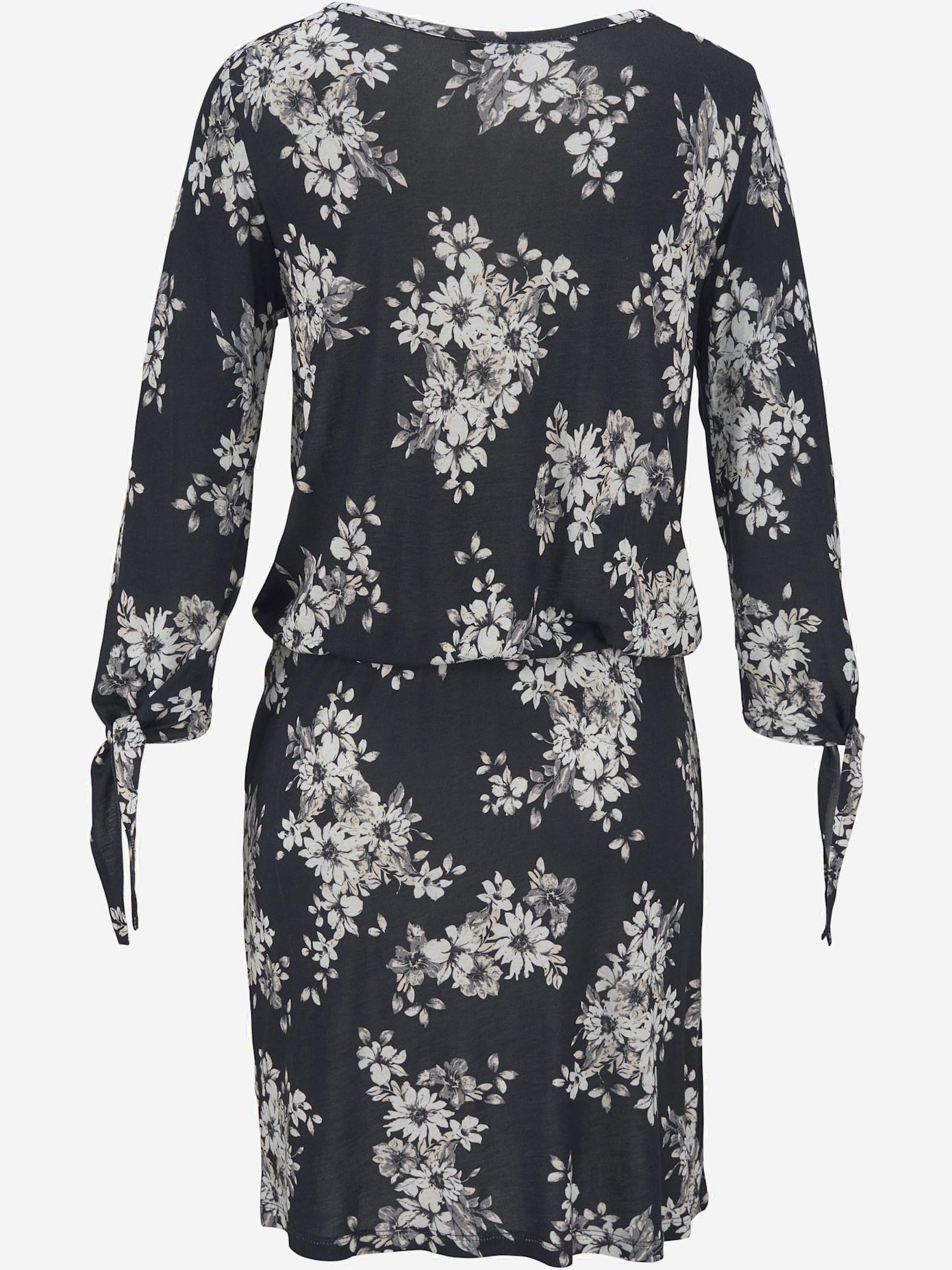 Robe de plage manches 3/4 avec lien à nouer