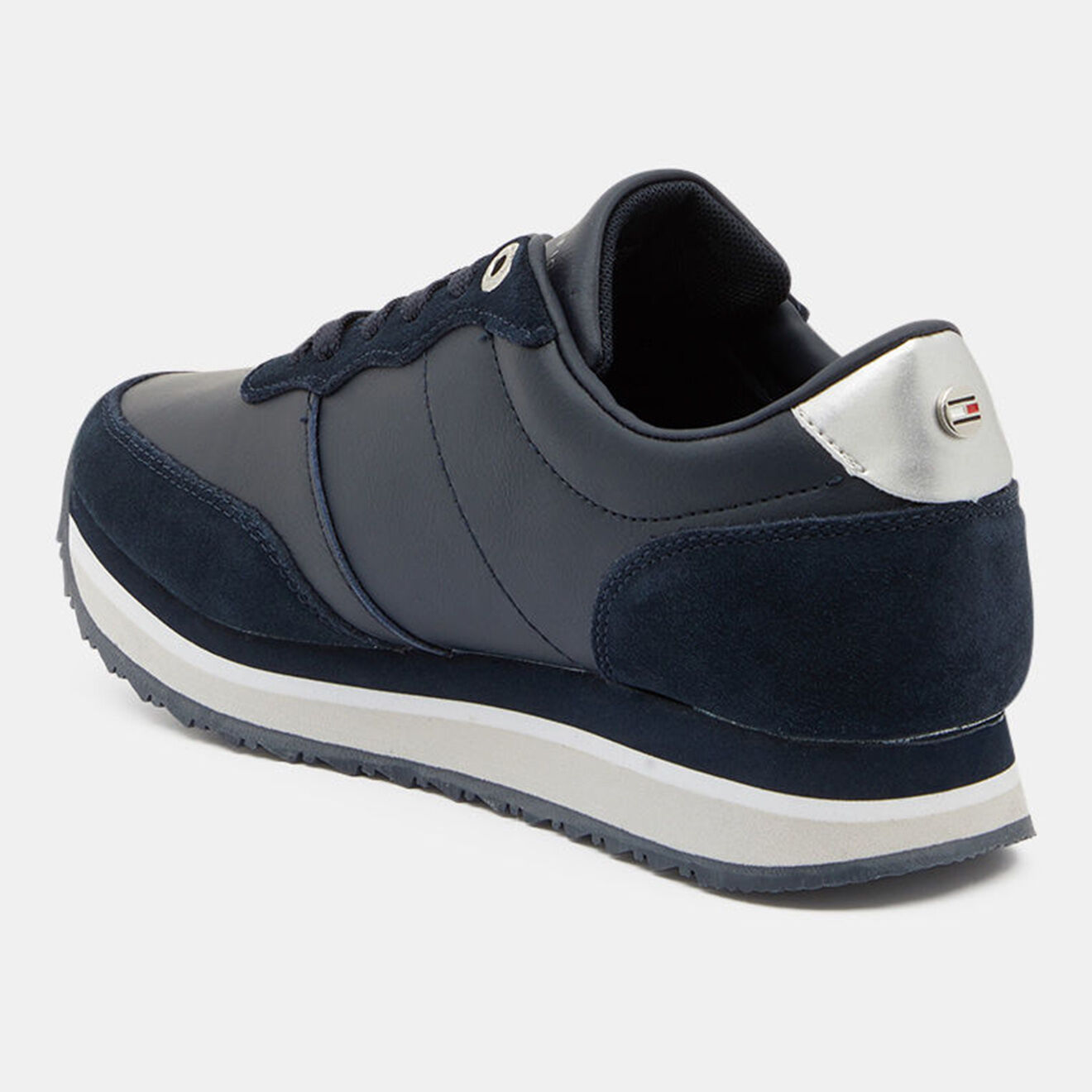 Tommy Hilfiger Baskets running en Cuir Corporate bleu marine
