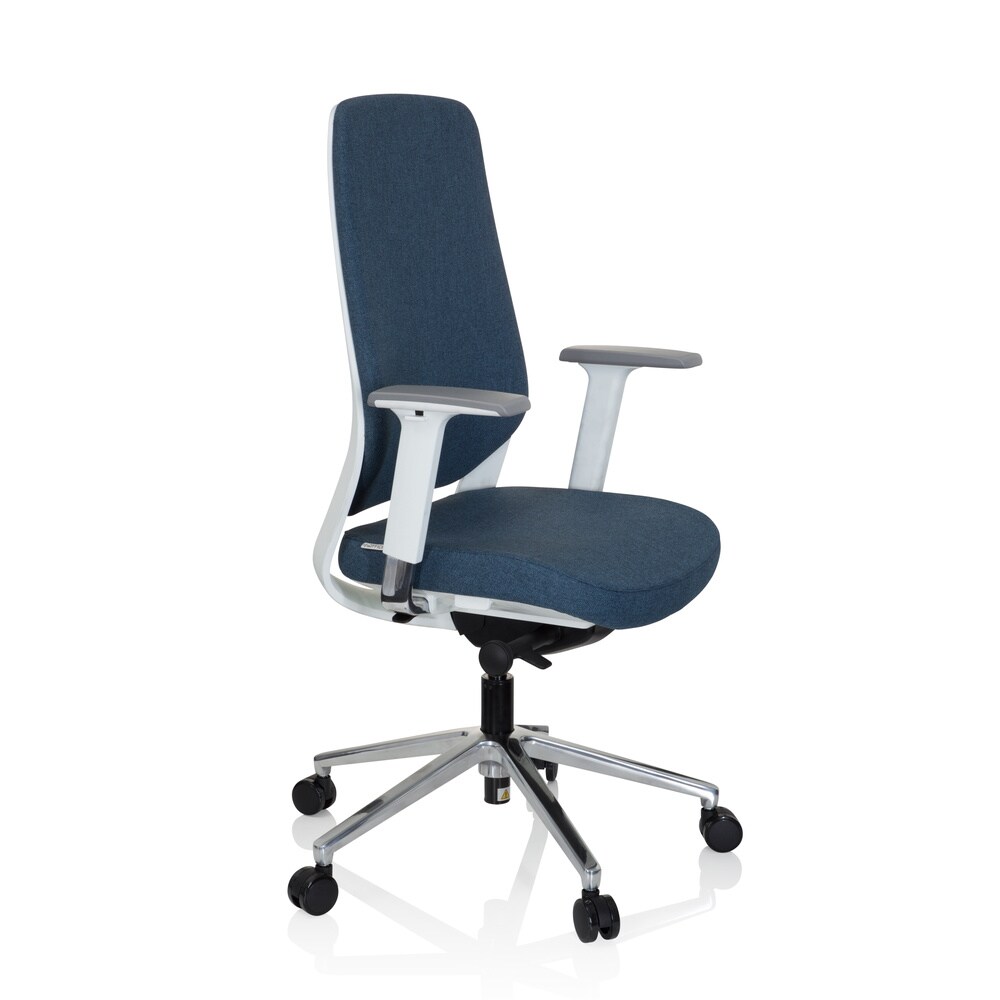 Profi Bürostuhl CHIARO T4 WHITE Stoff mit Armlehnen (höhenverstellbar) hjh OFFICE