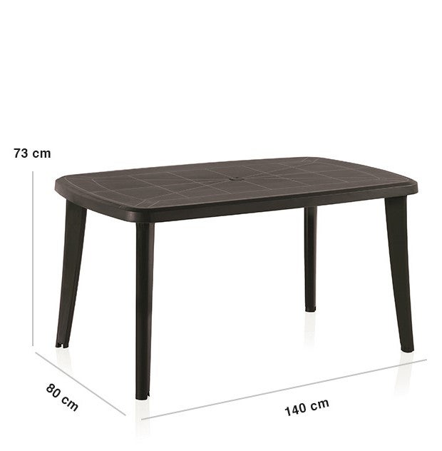 Shaf Milano 5-delige tuinmeubelset antraciet bestaande uit: 1 tafel en 4 klapstoelen met veiligheidsslot inclusief Madison kussen in groen