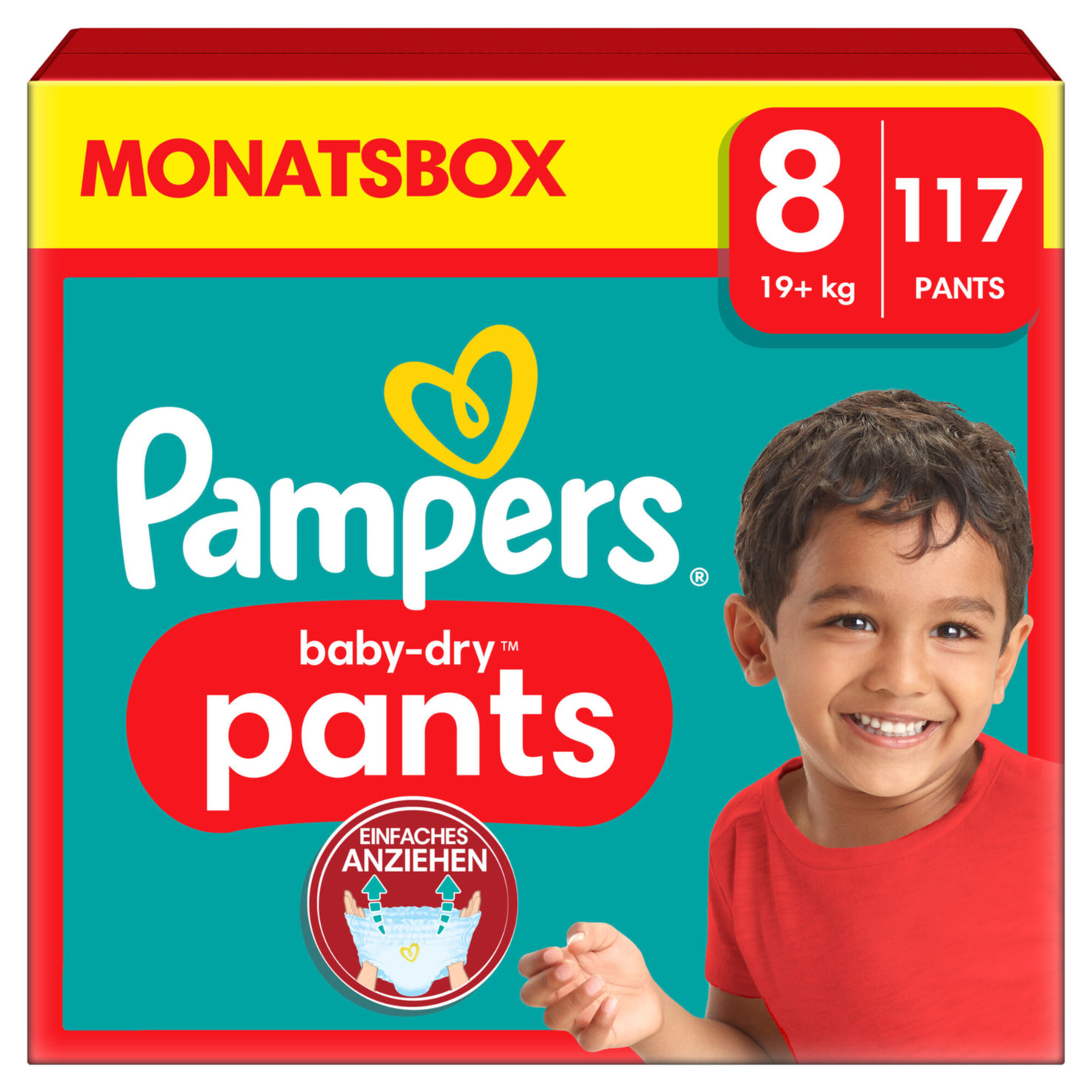 Pampers Baby-Dry Pants Grösse 8, 19+ kg, 117 Stück