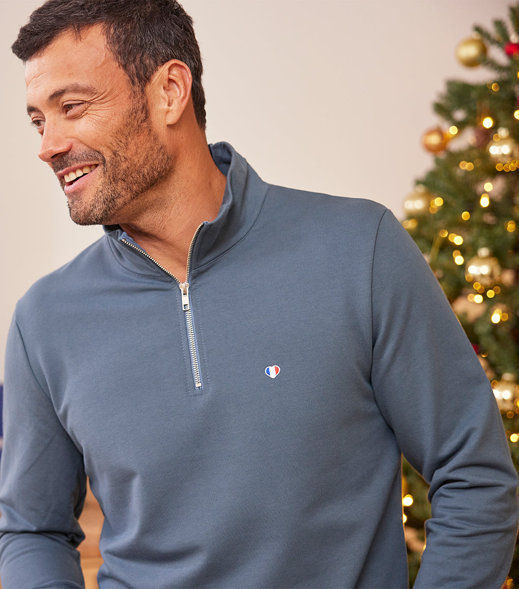 Sweat Camionneur Homme Azur - Iconique
