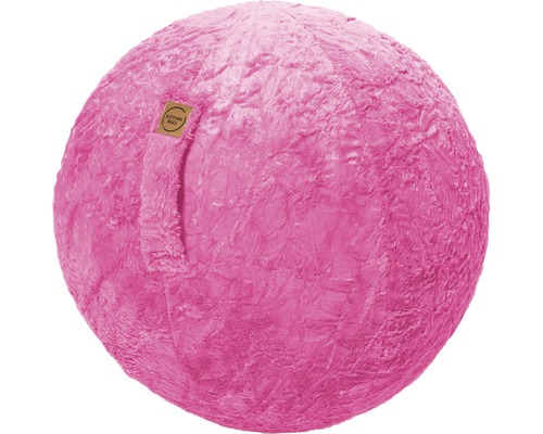 Opblaasbare oefenbal/gymnastiekbal/zitbal, fluffy roze, Ø 65 cm