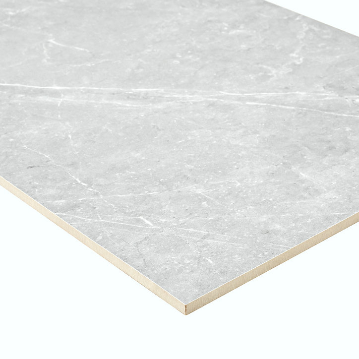 Carrelage sol extérieur gris aspect pierre Amalfi 37 x 75 cm