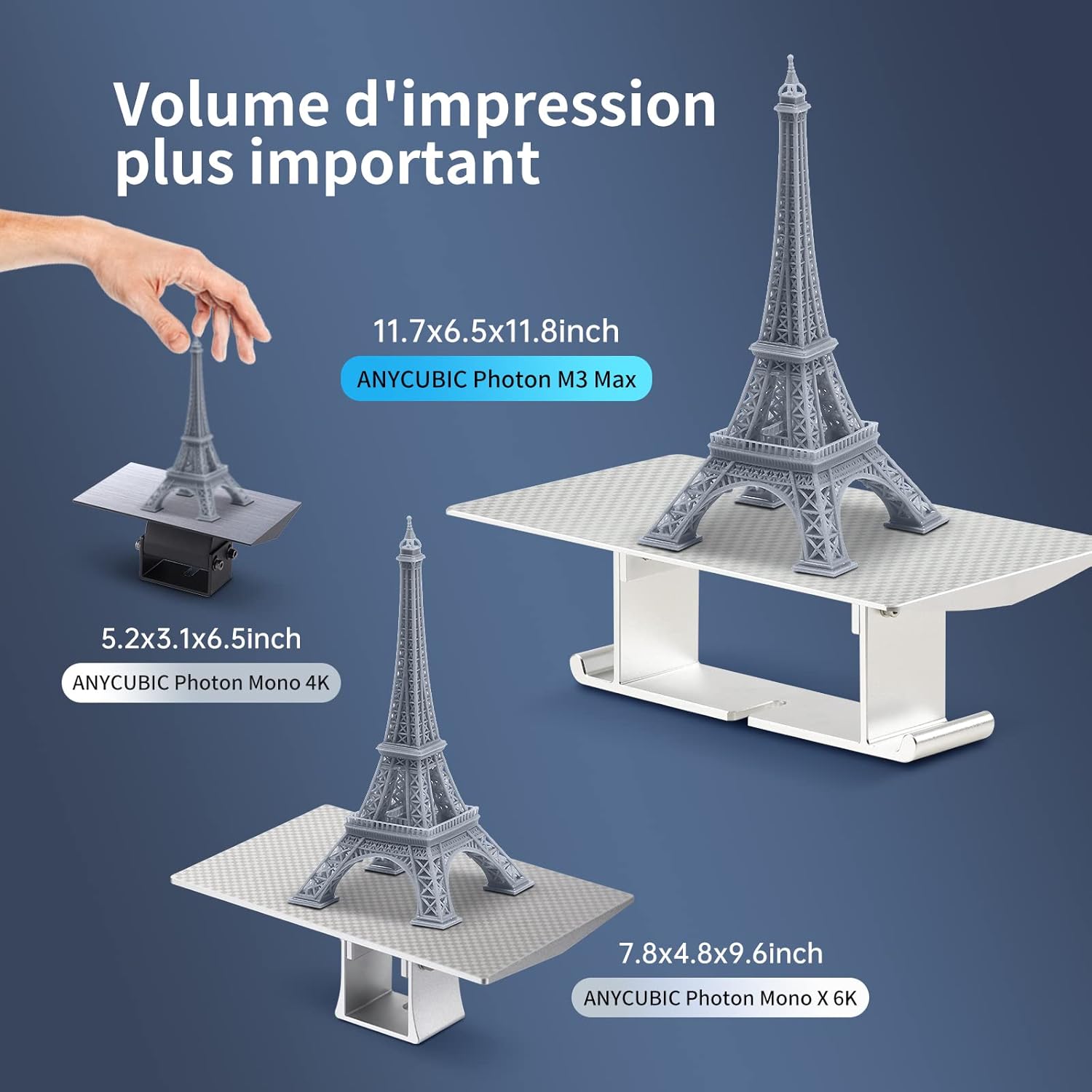 Imprimante 3D ANYCUBIC Photon M3 Max - 298 x 164 x 300 mm (14,7 L)