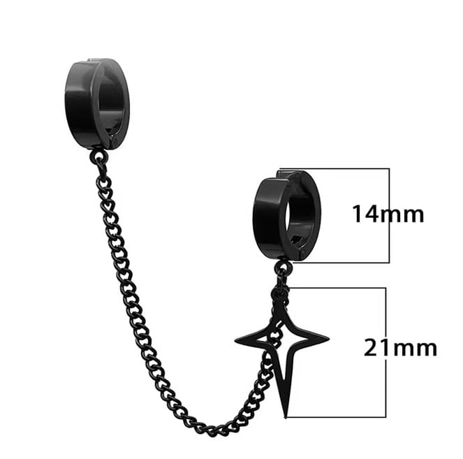 Lilafey - Oormanchet met stervormige ketting van legering (verschillende ontwerpen)