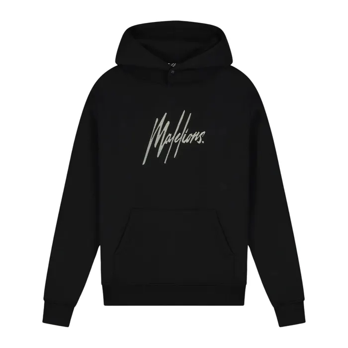 Malelions Striped Signature Hoodie Heren