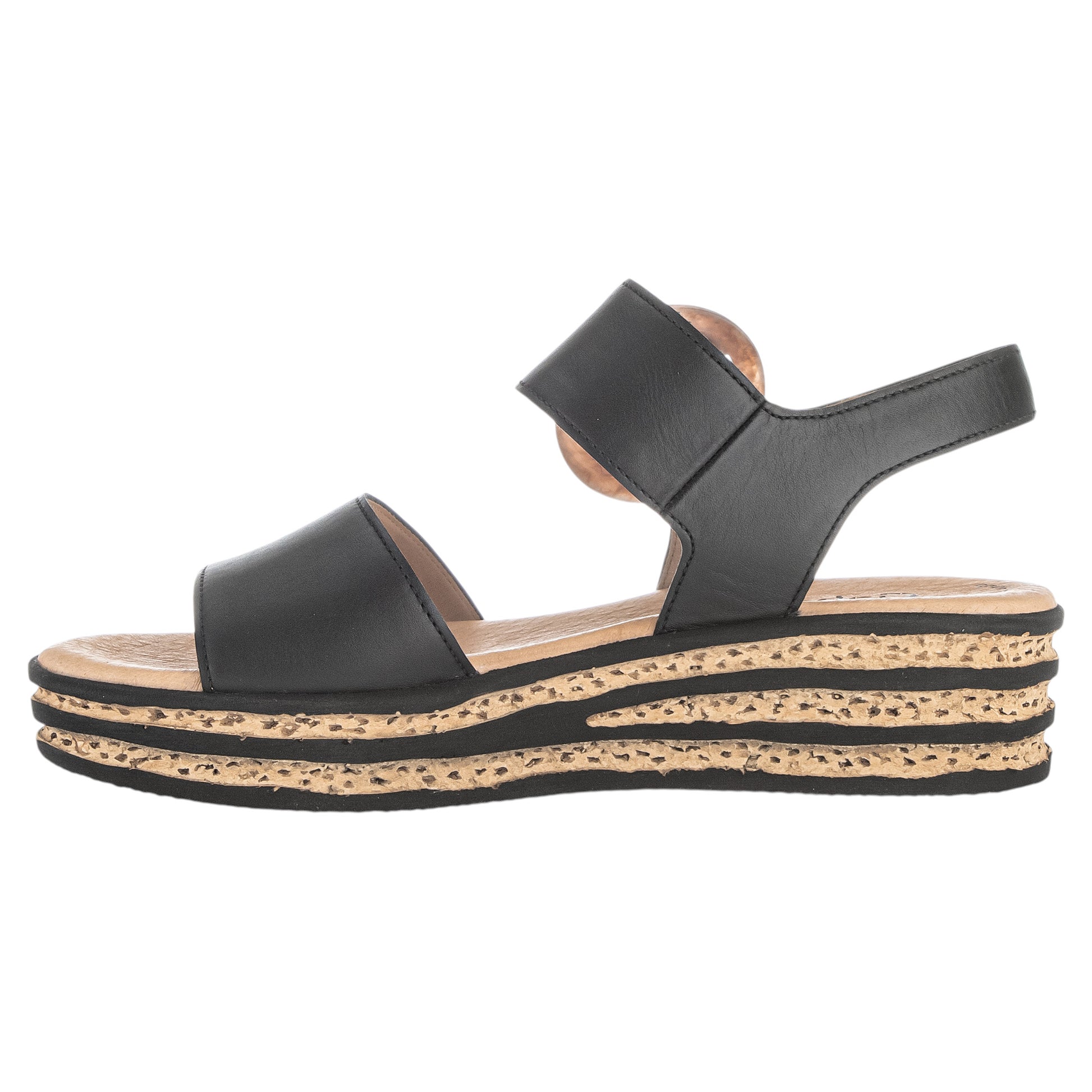 Sandaler med hæl, kvinder, sort