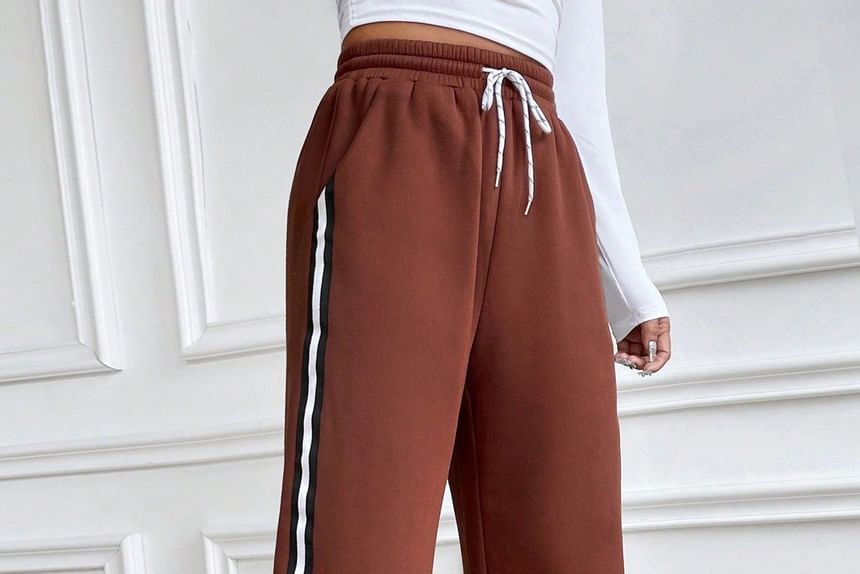 blossomgal - Kleurblok-joggingbroek met trekkoord in de taille