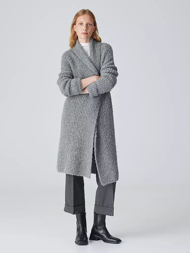 OPUS Strickmantel DULINA grau