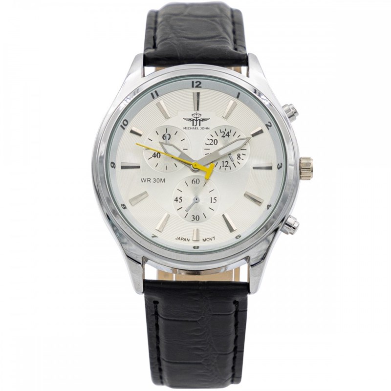 Montre Homme M. JOHN bracelet Cuir Noir