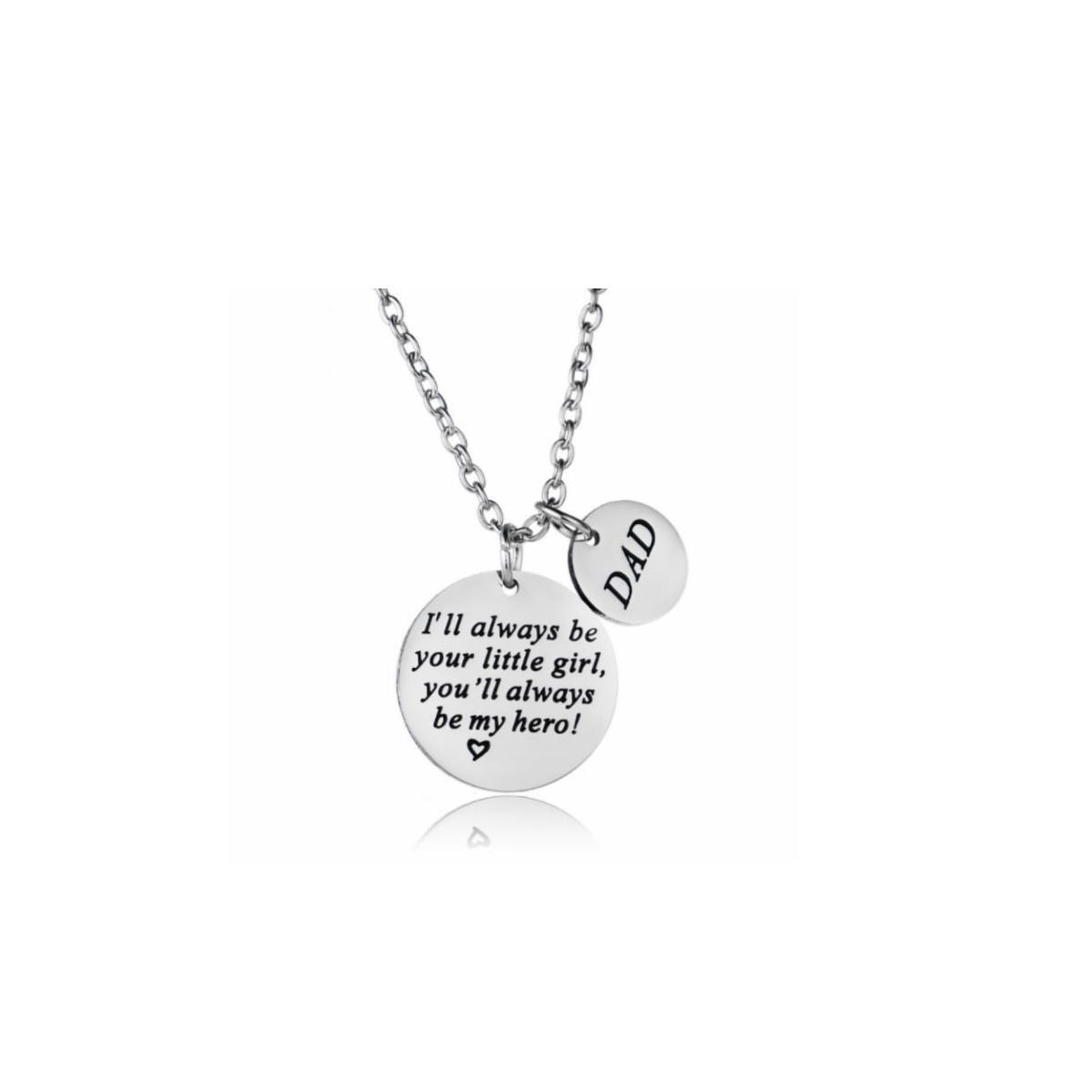 Nøkkelring til pappa rustfritt stål Sølv