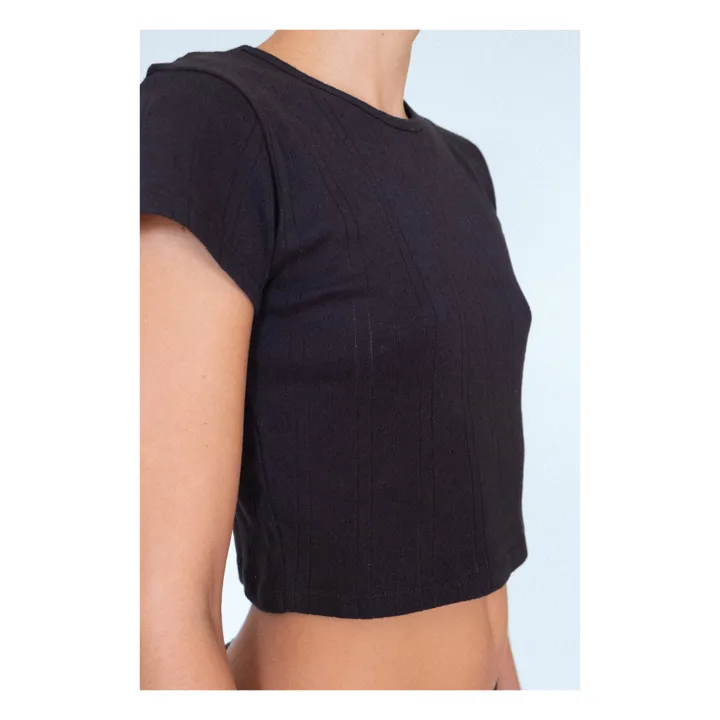 Cou Cou Intimates T-Shirt Baby Pointelle Coton Bio | Noir