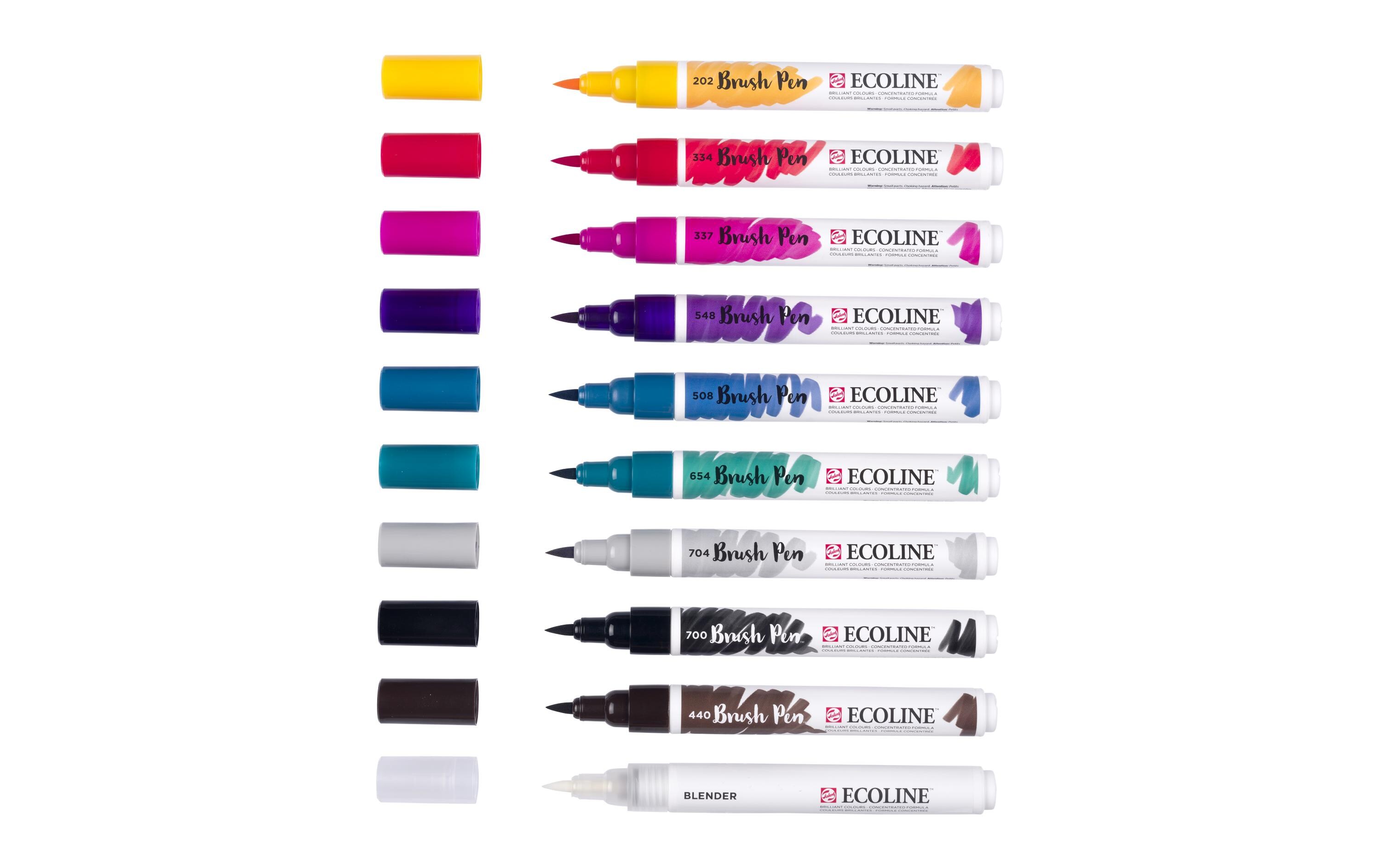 Brushpen Ecoline Handlettering 10er SetFlüssige Wasserfarbe im praktischen Brush Pen