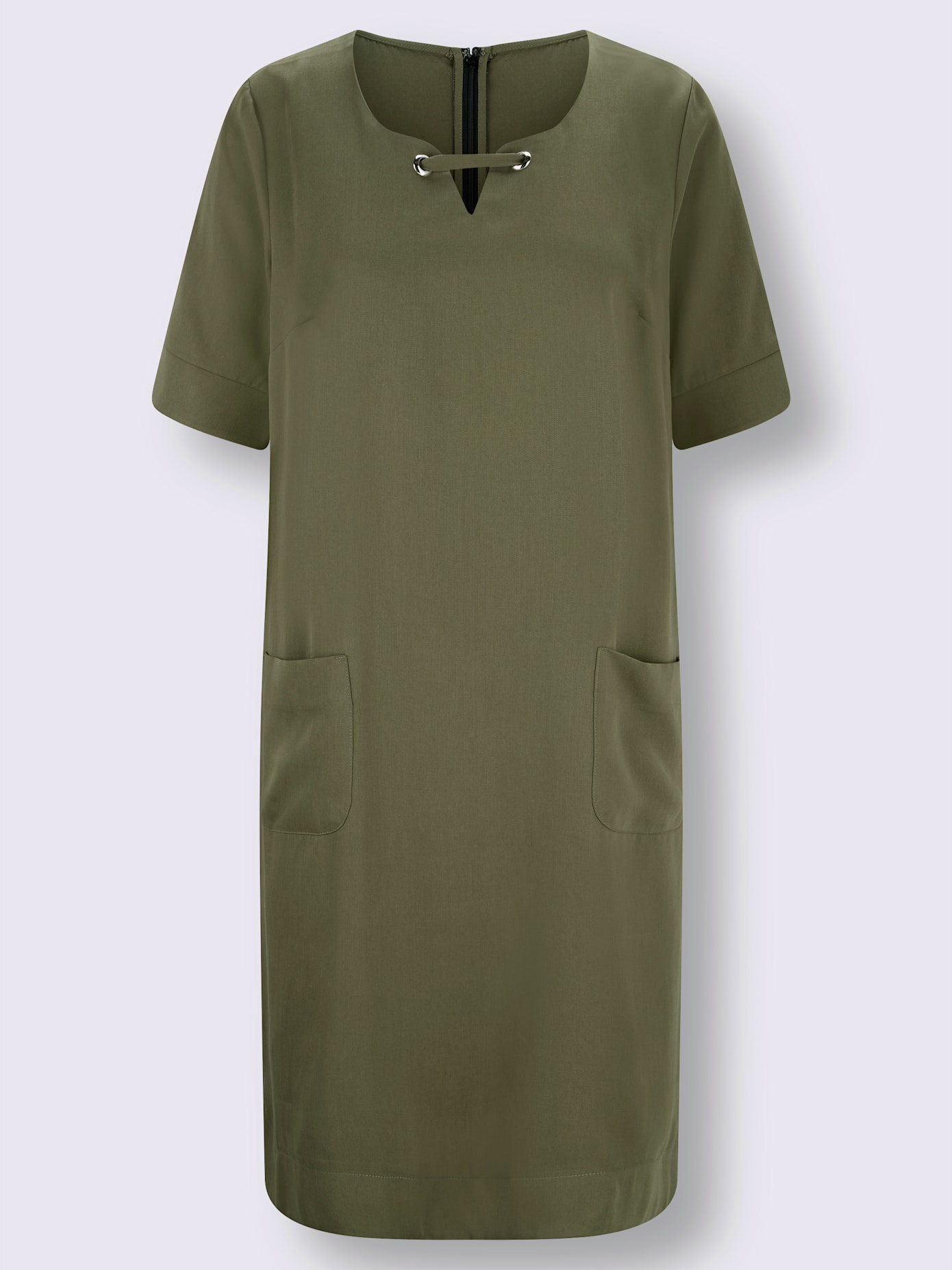 Robe fourreau mélange de lyocell et de viscose de qualité