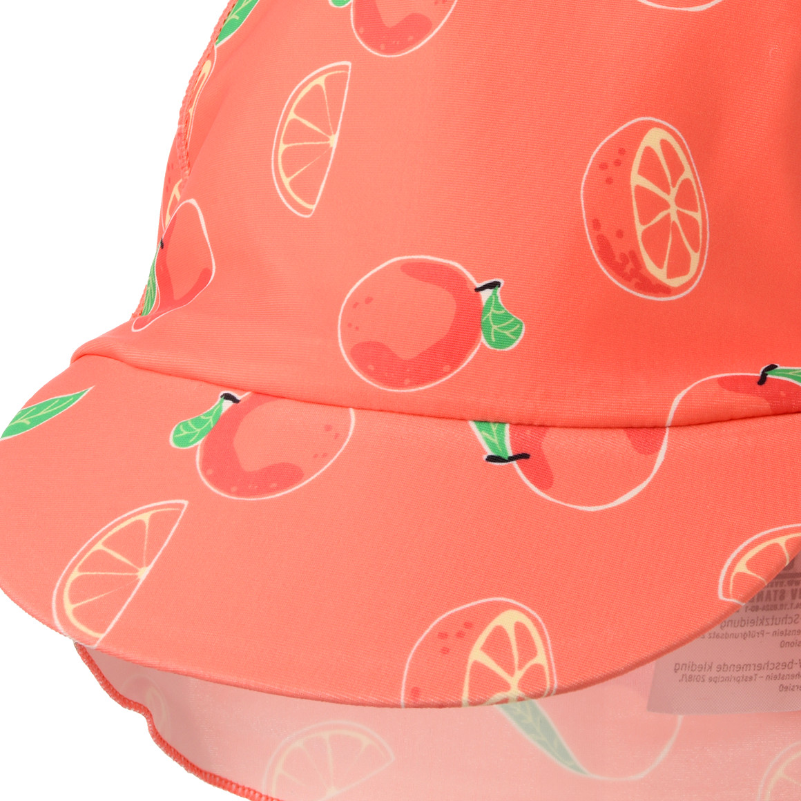 Famy Kinder UV-Badekappe mit Allover-Print UPF60 hellorange