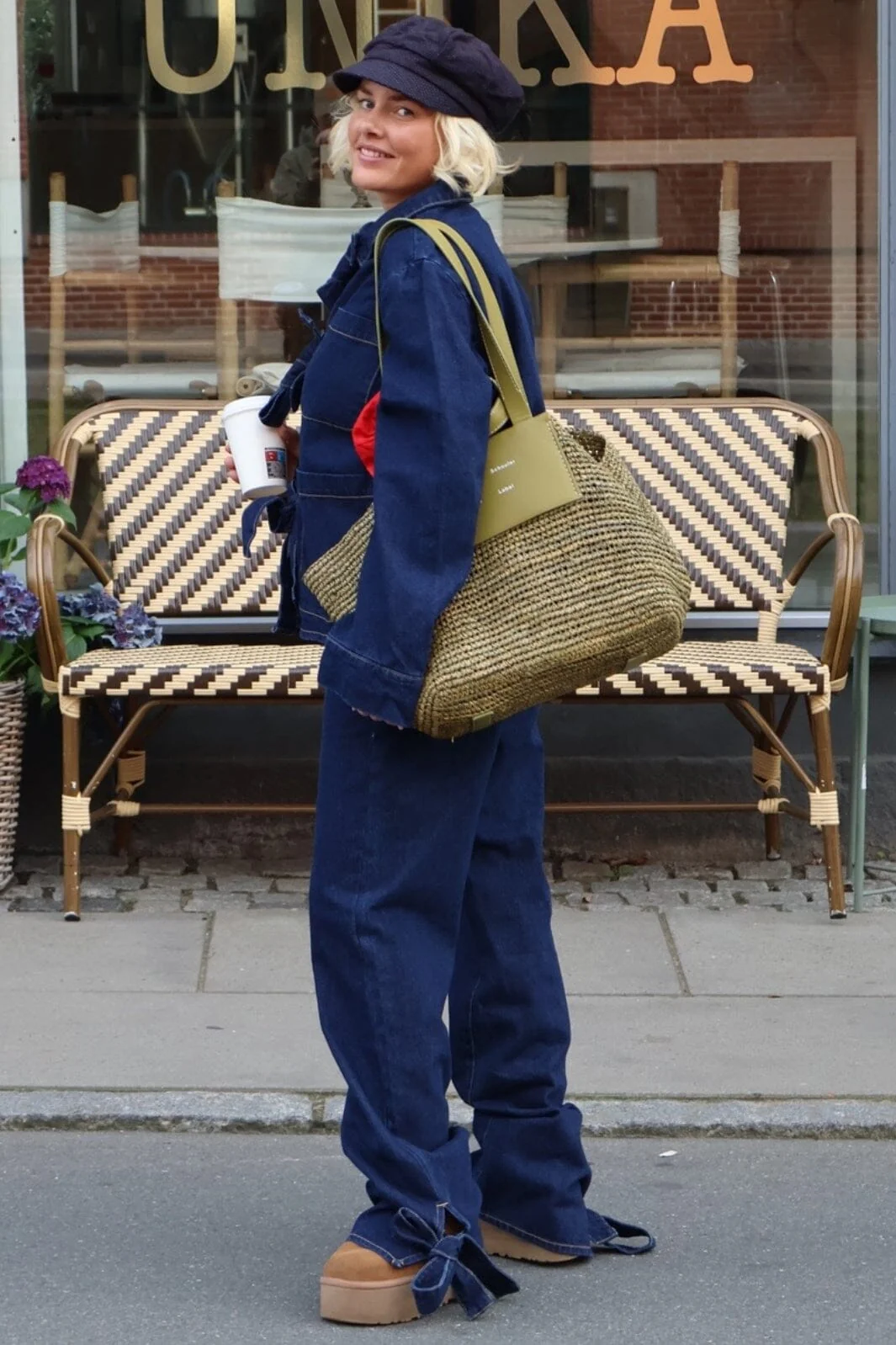 Pieces Pcofelia Bow Denim Pants Fsy