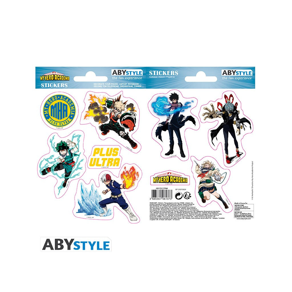 My Hero Academia - Stickers Héros & Villains (16x11cm / 2 planches)