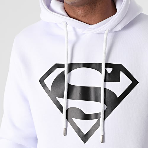 Sweat Capuche BW Front And Sleeve Blanc