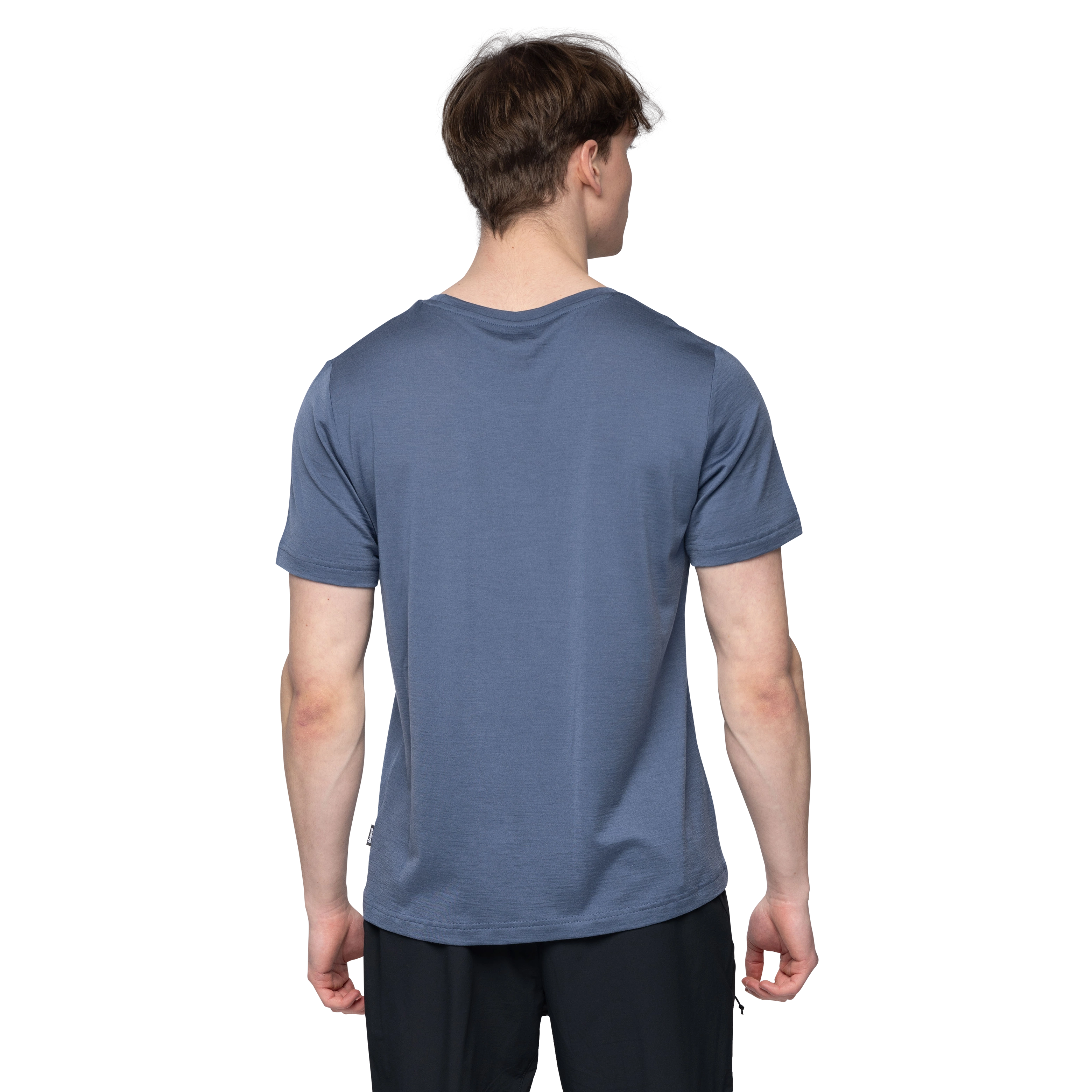 Whenever Merino Tee Men Granite Blue